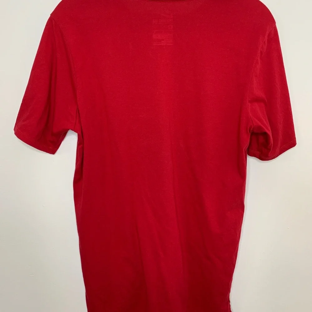 Nike Mens Medium Dri Fit Tee Red USA Spellout Olympic Team
